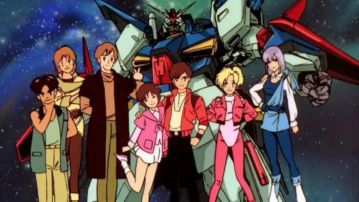 Image showing the gundam team and ZZ Gundam from Mobile Suit ZZ Gundam