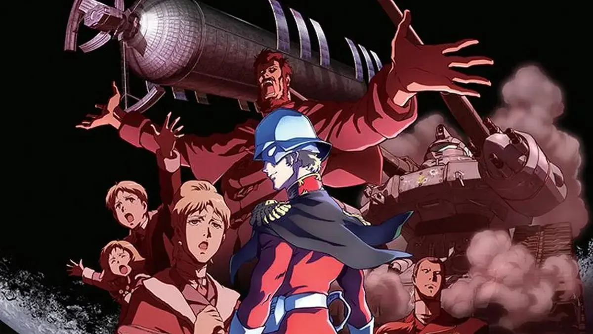 an image showing Char Aznable and the Deikun family from Gundam: THE ORIGIN