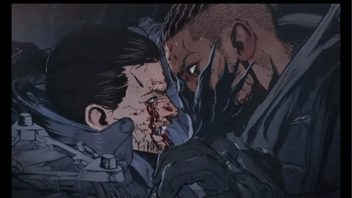 screen capture of the battle scene in Death Stranding: Mosquito