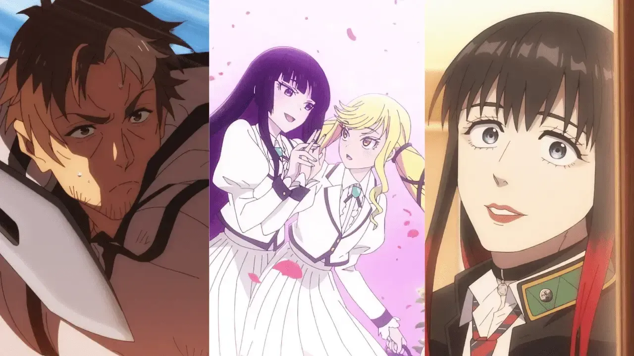 Beryl, Otoha and Lilisa, and Tsubaki as seen in their respective anime.