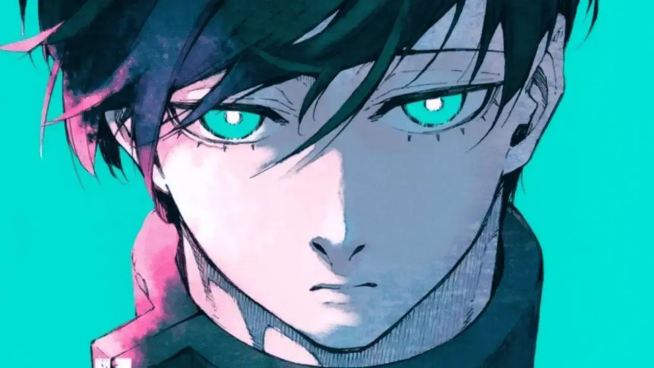 Rin as seen on the Blue Lock manga cover.