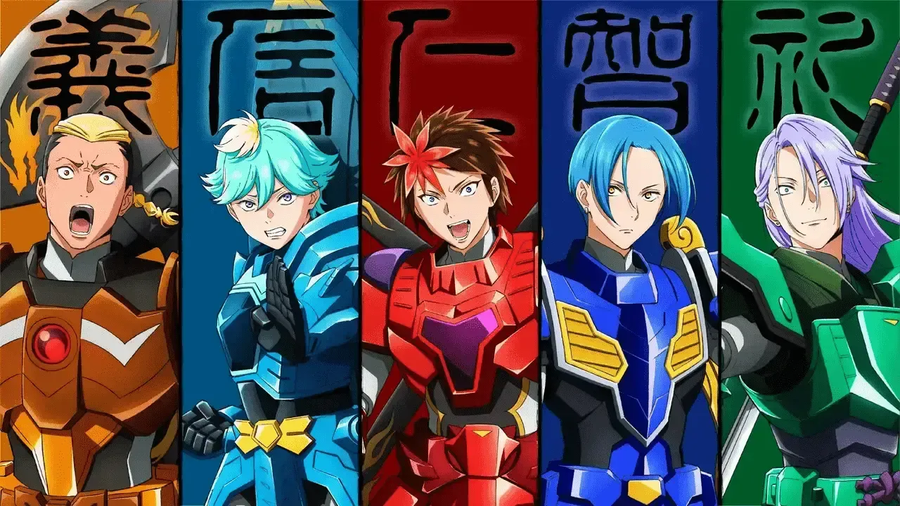 The five Samurai Troopers as seen in the new key visual.