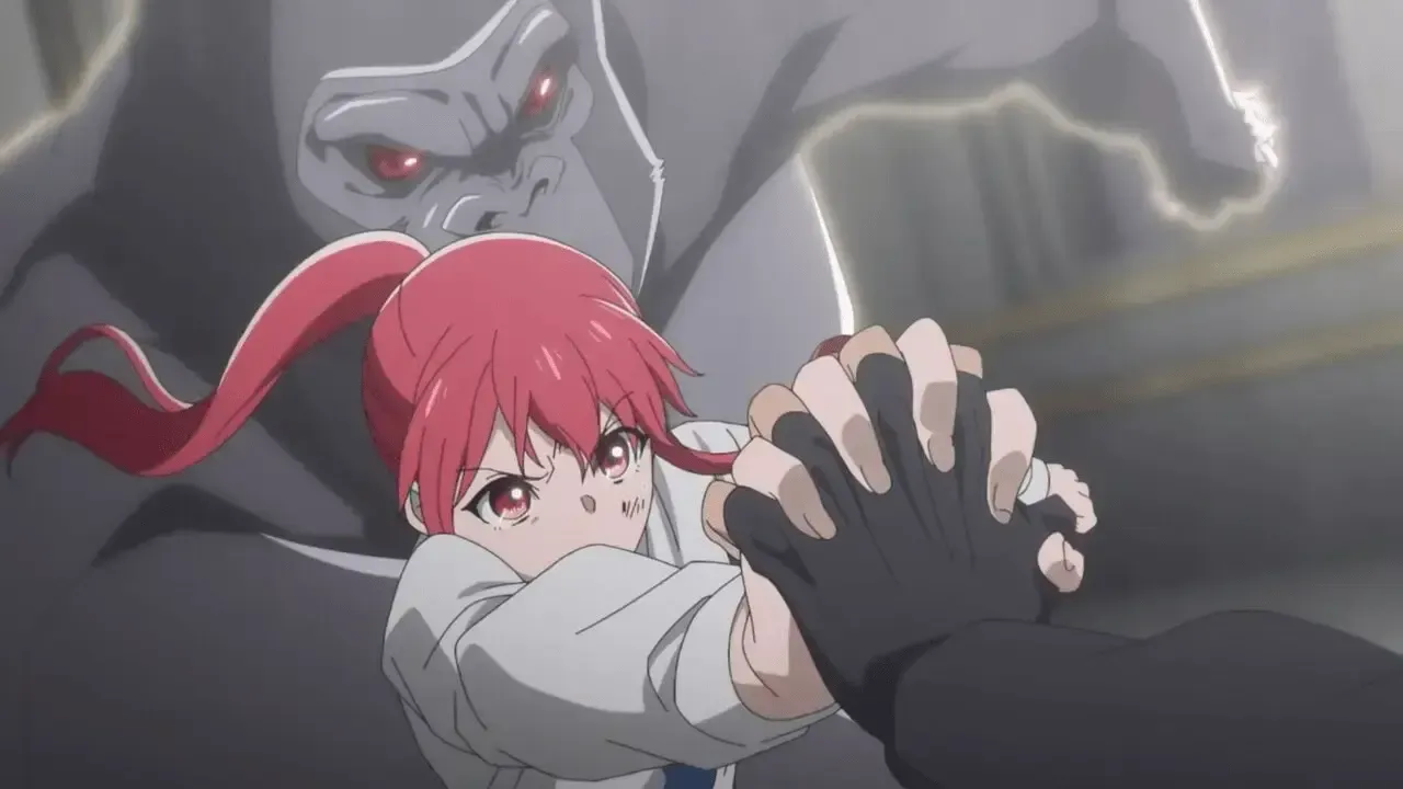 The gorilla and the girl as seen in the anime.