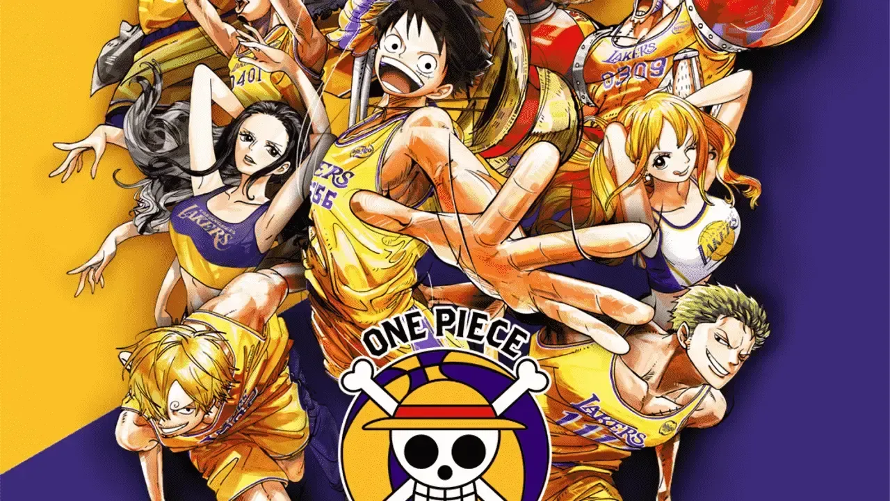 Image via LA Lakers, Shueisha, Toei Animation, Eiichiro Oda